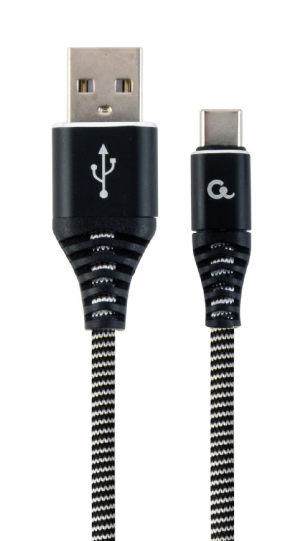 Gembird CABLU alimentare si date, pt. smartphone, USB 2.0 (T) la USB 2.0 Type-C, CC-USB2B-AMCM-2M-BW
