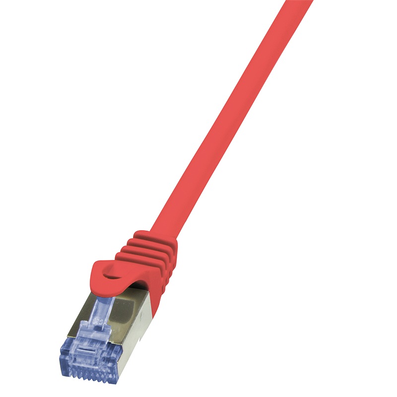 Logilink PATCH CORD S/FTP Cat6a, LSZH, cupru, 0.5 m, rosu, AWG26, dublu ecranat, CQ3024S