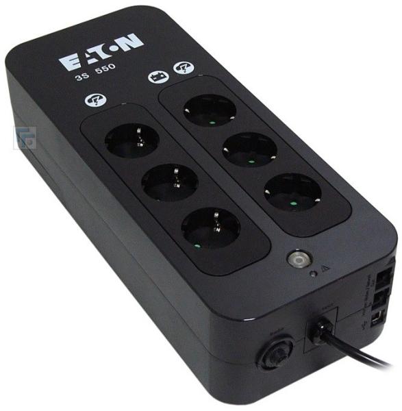 Eaton UPS, Offline, Tower, 330 W, fara AVR, Schuko x 6, LED, back-up 1 - 10 min., 3S550D