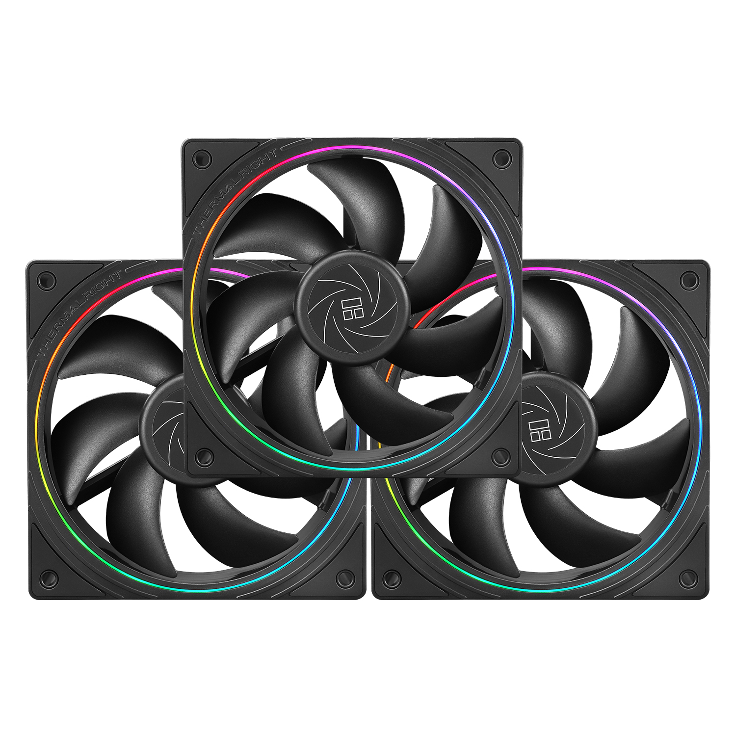 Thermalright Set 3 ventilatoare TL-S12, 120mm, 1500 RPM, S-FDB Bearing, 47.6 CFM, LED ARGB, TL-S12-3