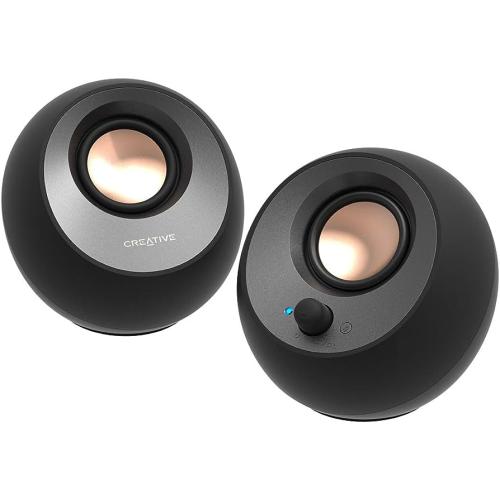 CREATIVE PEBBLE v3 USB-C 2.0 Speakers w/Bluetooth 5.0 - black, 51MF1700AA000