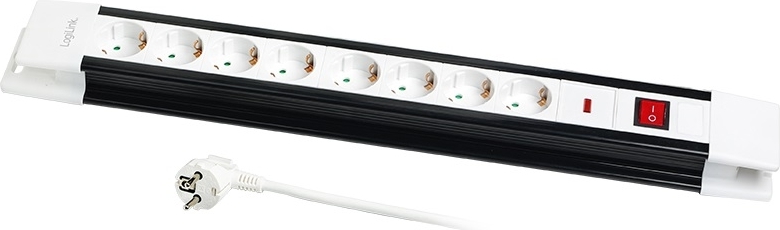 Logilink PRELUNGITOR, Schuko x 8, conectare prin Schuko (T), cablu 3 m, 16 A, protectie, LPS207