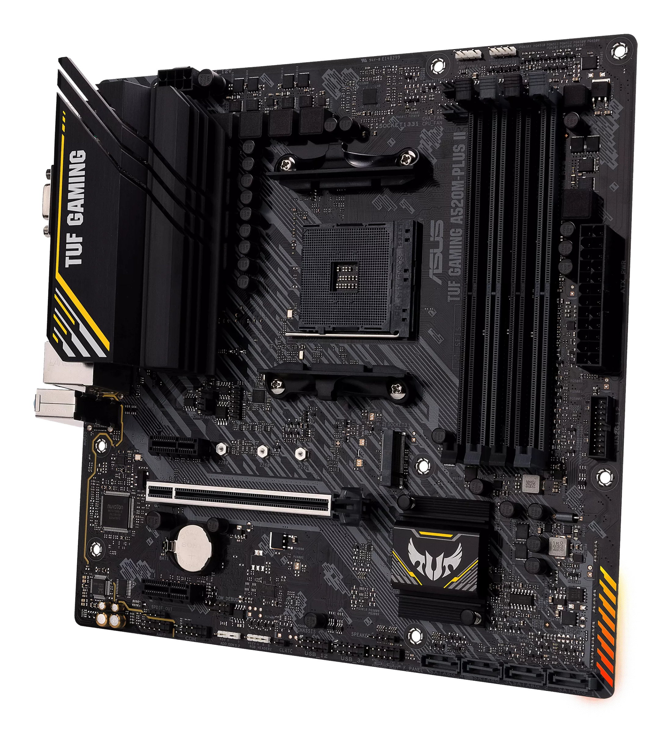 Asus Placa de baza, AM4, DDR4, mATX, Negru, TUF GAMING A520M-PLUS II - imagine 4