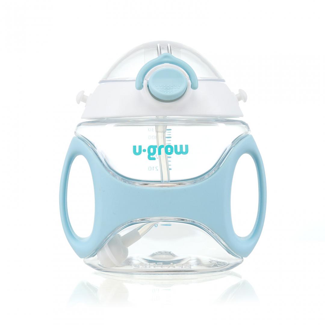 U-GROW Sticla tritan cu pai si curea, 330 ml, blue, UG-733BL