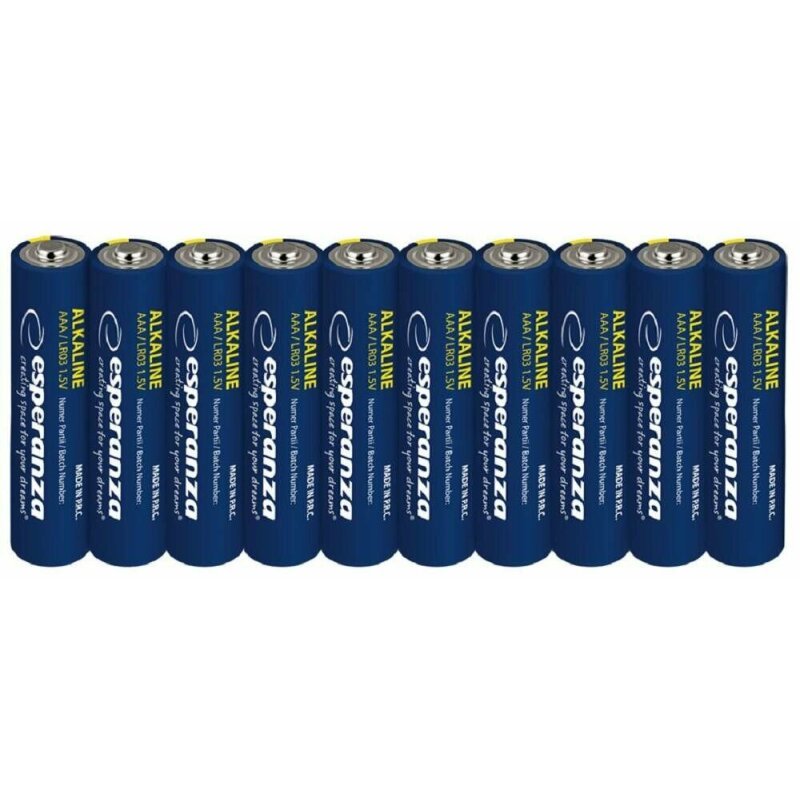 Esperanza Baterii Alcaline AAA 10 buc Folie, EZB115