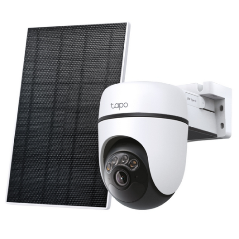 Tp-Link CAMERA IP + PANOU SOLAR, wireless, dome, pt.exterior, dist. IR 9 m, tip, Tapo C630 KIT