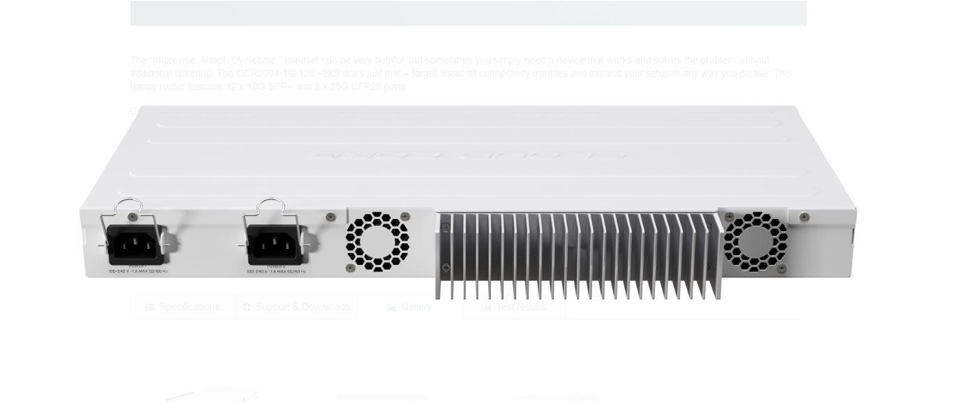 Mikrotik ETHERNET ROUTER, CCR2004-1G-12S+2XS - imagine 2
