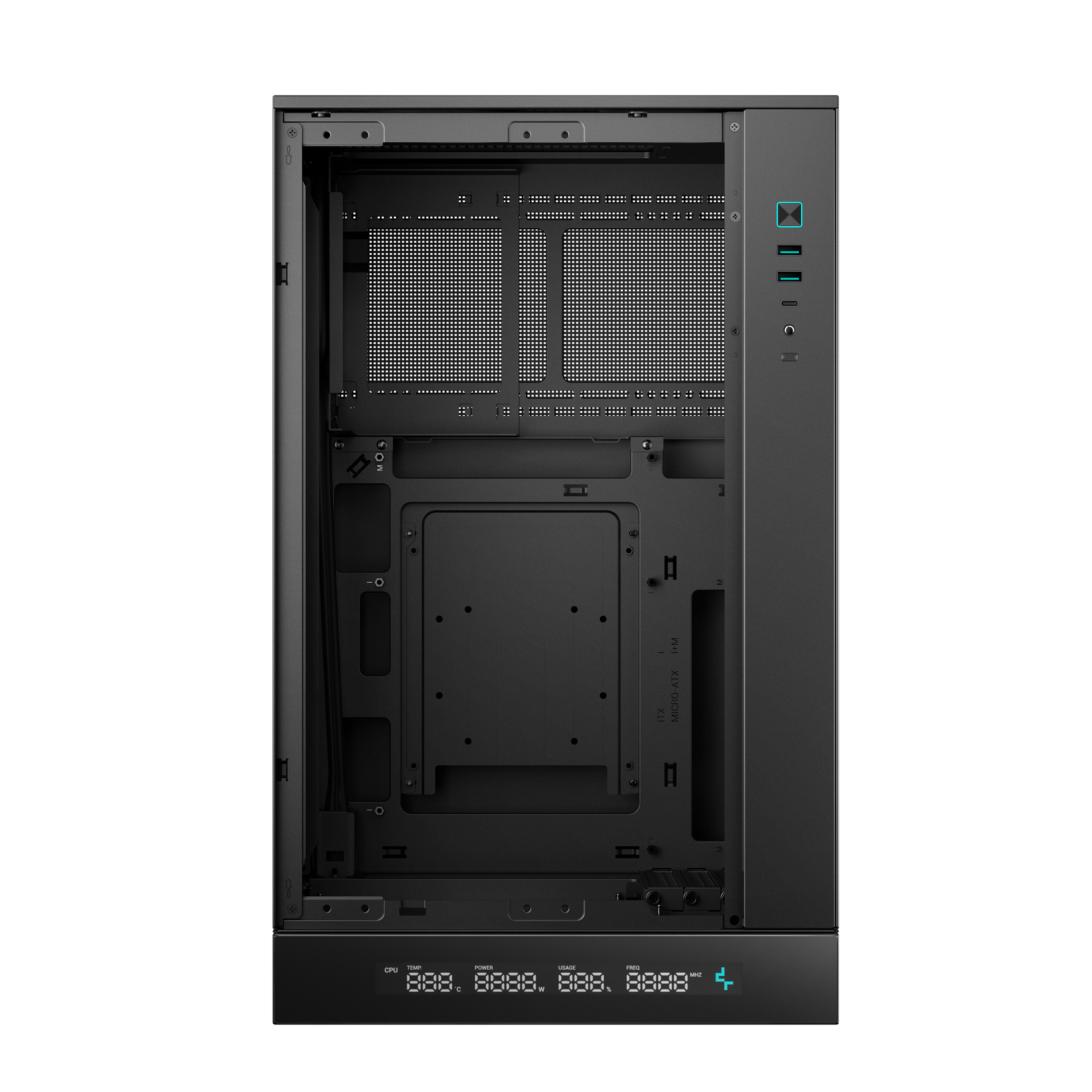Deepcool CARCASA CH270 DIGITAL, mini tower, gaming, fara sursa, suporta 6xfan, R-CH270-BKNDM0-G-1 - imagine 5