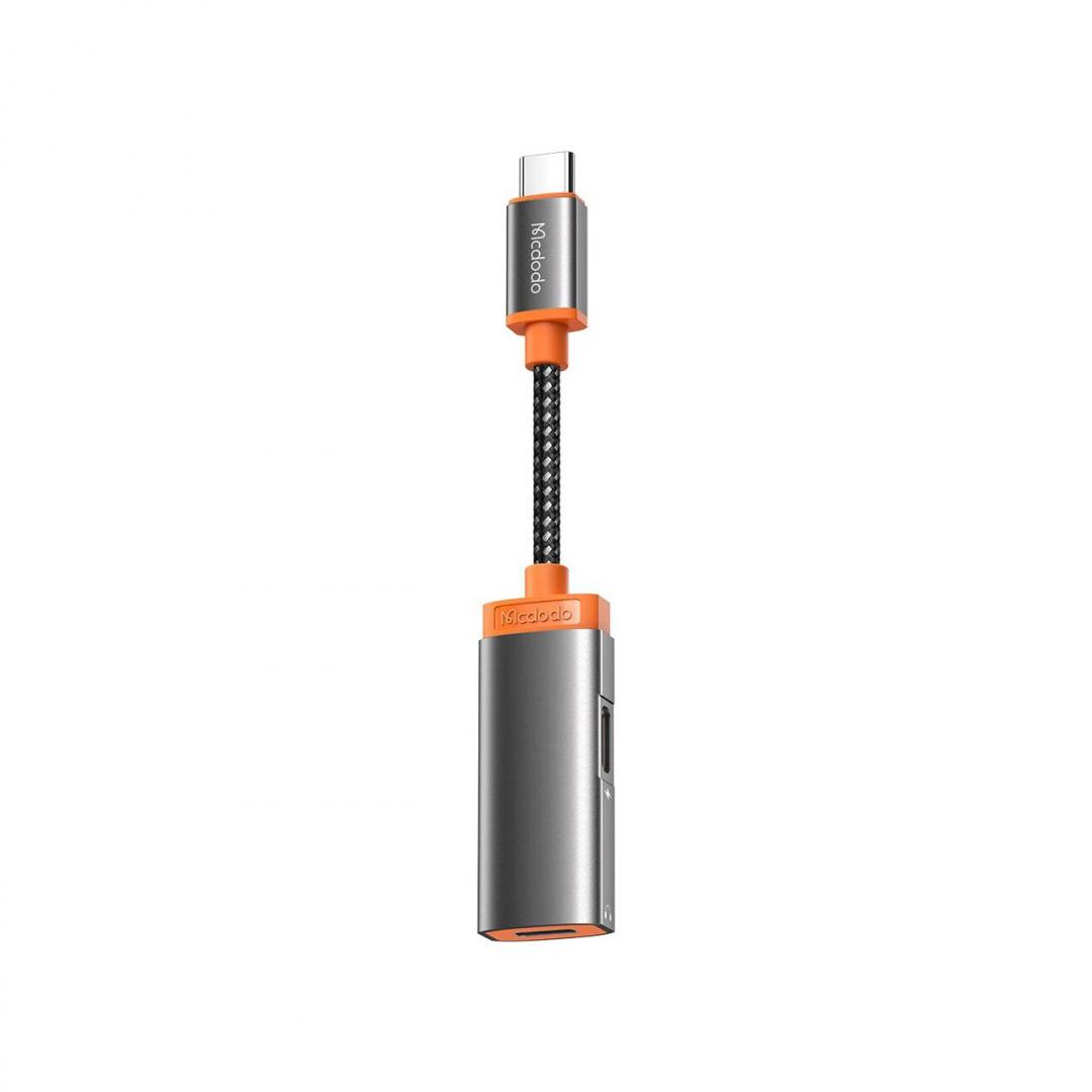 MCDODO Adaptor Oryx Series Type-C la Dual Type-C PD, 60W Black (audio + incarcare), CA-0520