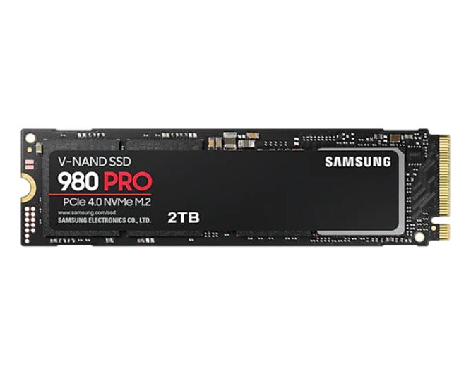 Samsung SSD, 980 PRO, 2TB, M.2, PCIe Gen4.0 x4, V-Nand 3bit MLC, R/W: 7000 MB/s/5100, MZ-V8P2T0BW