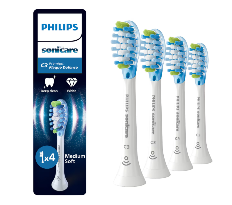 PHILIPS Rezerve Sonicare Plaque Defence, Pachet de 4 capete de periere, Standard, HX9044/87