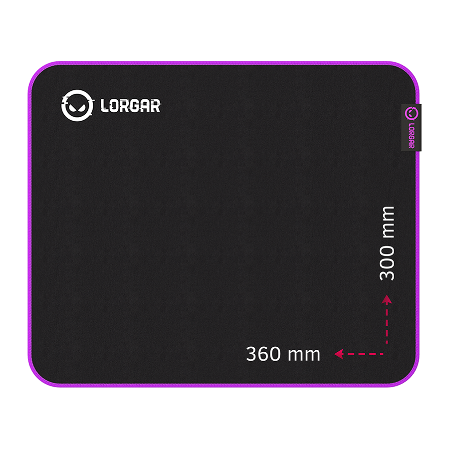 LORGAR Main 313, Gaming mouse pad, High-speed surface, Purple anti-slip rubber base, LRG-GMP313
