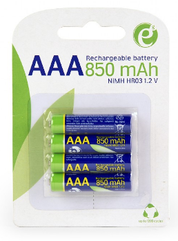 Gembird ACUMULATOR AAA (R3), 1.2V NiMH 850mAh, 4 buc., EG-BA-AAA8R4-01