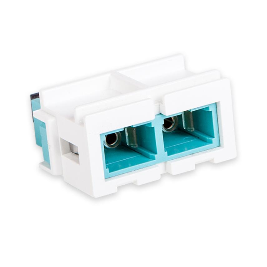 Nexans Adaptor | FO | Multimode | SC Snap-in | LANmark | Duplex | Aqua, N205.619