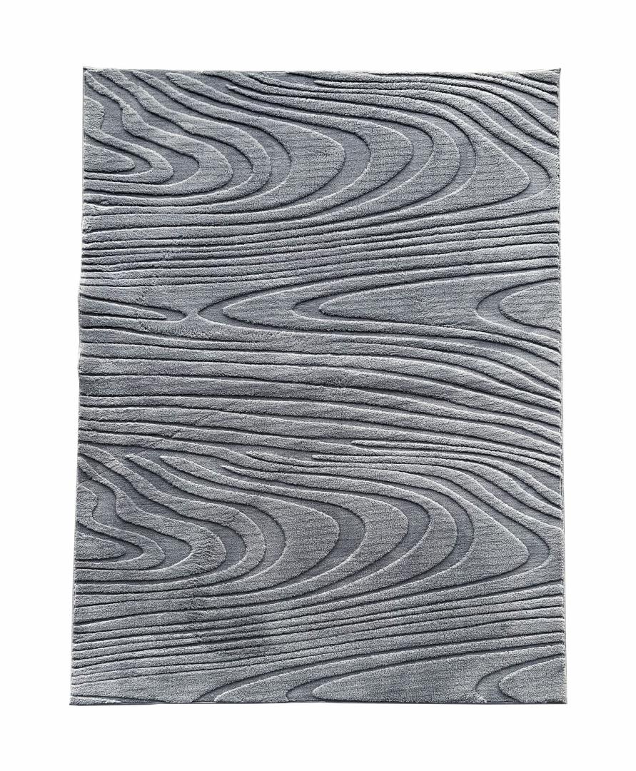 HEINNER Covor, model in relief,Wave, 160x230 Gri, HR-WAVRUG160-GRI