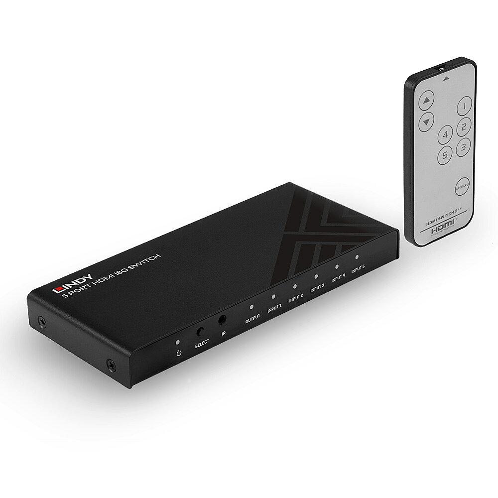 Lindy 5 Port HDMI 18G Switch, LY-38233
