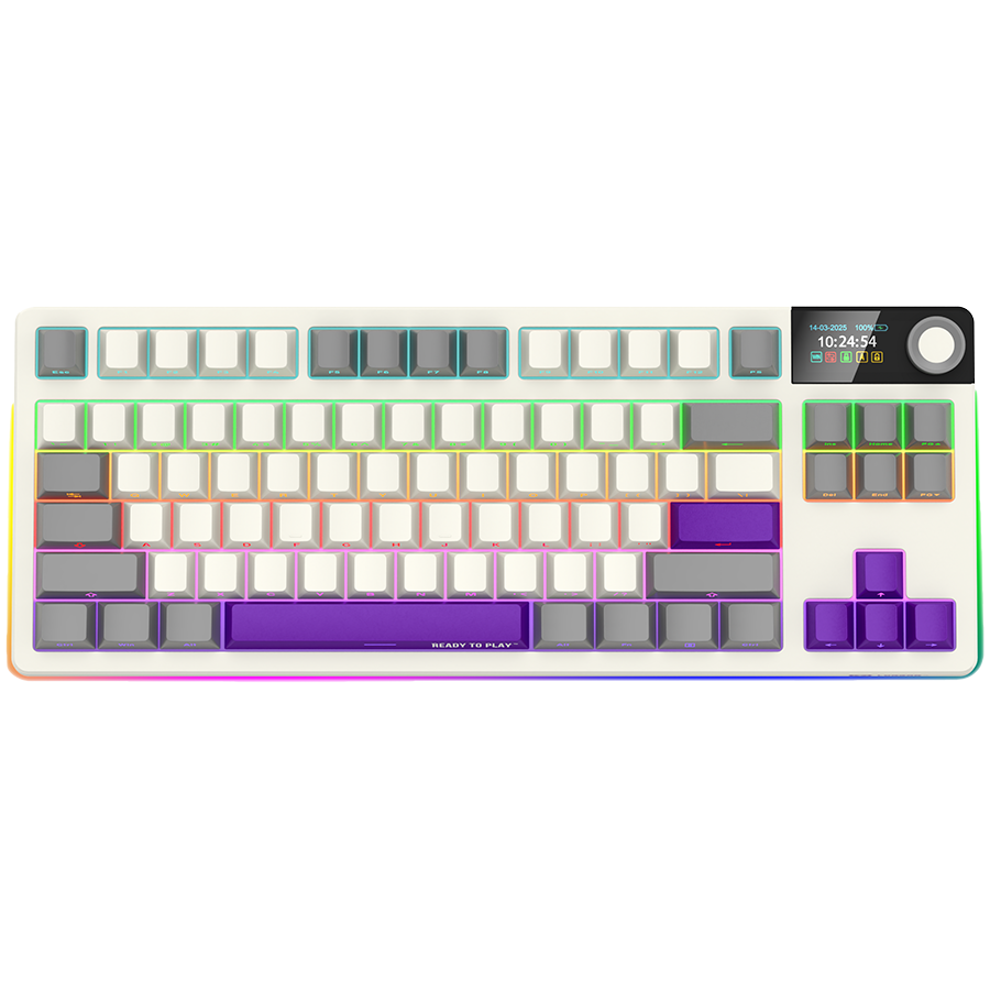 LORGAR KBP70TKLW, Wireless TKL Mechanical Gaming Keyboard Pro, Beige, EN layout, LRG-KBP70TKLW-RT-US