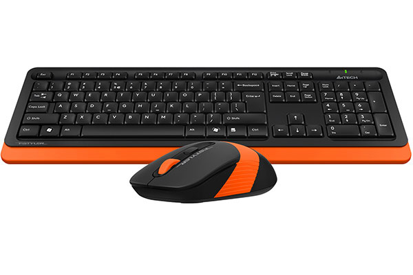 A4Tech Kit TASTATURA si Mouse, Fstyler FG10+FGK10, wireless, 104 taste format, FG1010 Orange - imagine 4