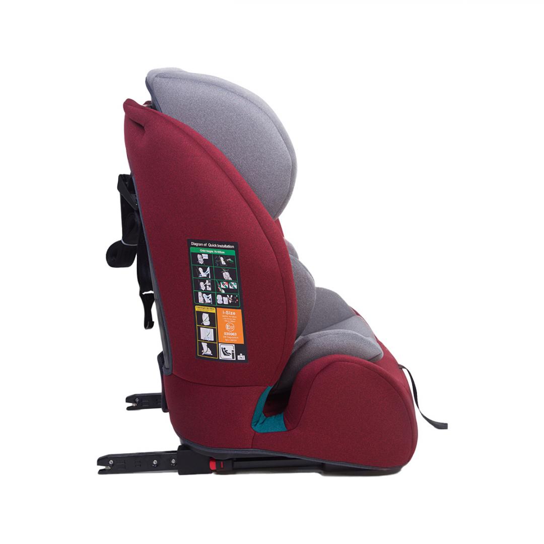 U-GROW Scaun auto 76-150CM(15M-12Y), R129, isofix si top tether, rosu, UG-302IS-RD - imagine 3
