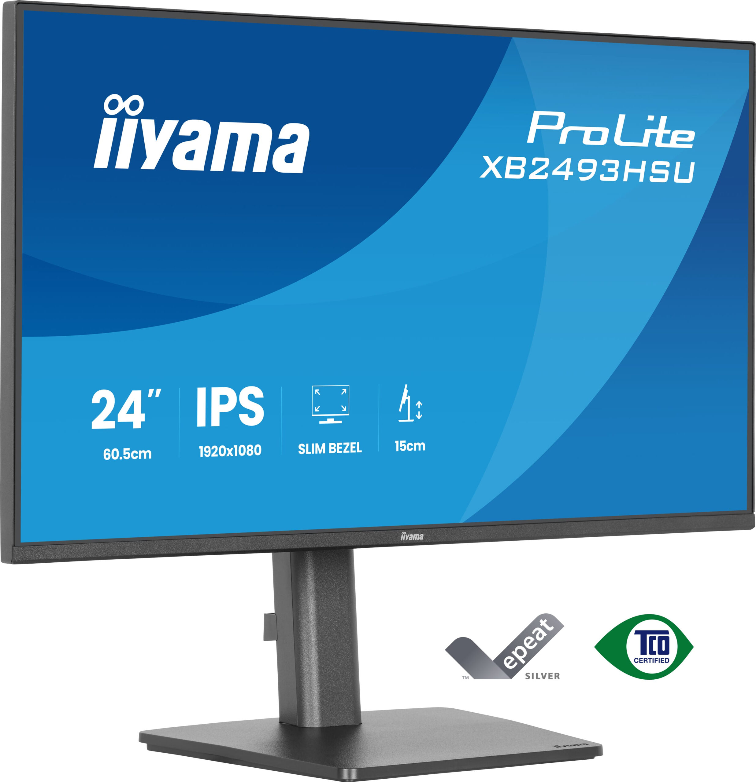 Iiyama Monitor LED 23.8 IPS 1920x1080 120Hz, 16:9. 350cd, 1500:1, 1ms, HDMI, DP, USB, XB2493HSU-B1