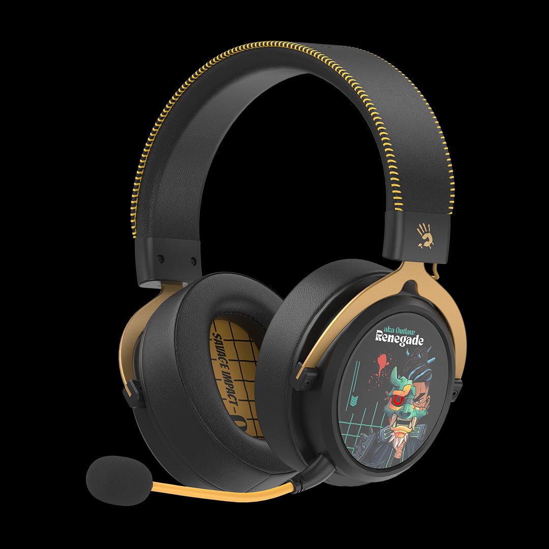 A4Tech Casti gaming Bloody Bluetooth v5.3 + 2.4GHz + Wired Multi-Mode, MR595 Renegade Midnight - imagine 3