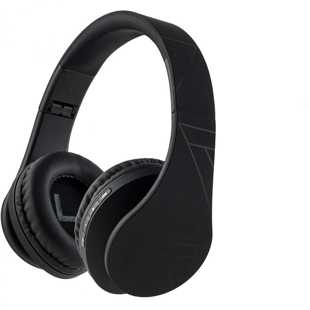 POWERLOCUS Casti Over-ear P2, Wireless, Negru, PWL-P2-BLACK - imagine 2