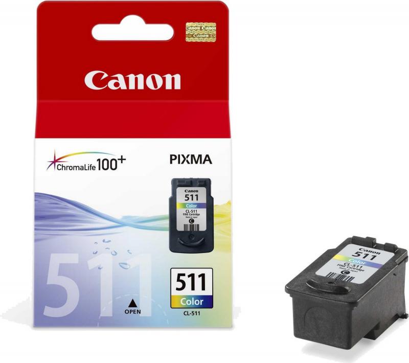 CANON Cartus CL-511, Cyan, Magenta, Yellow, BS2972B001AA