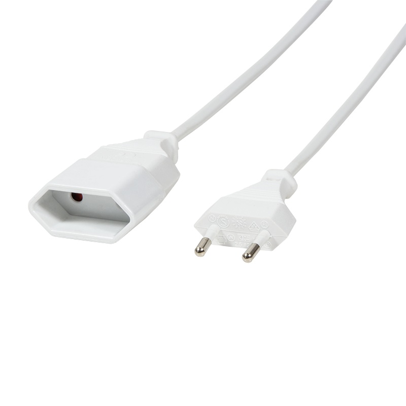 Logilink CABLU alimentare 3m, intrare Euro plug, iesire Euro socket, 10A, testat VDE, white, CP127