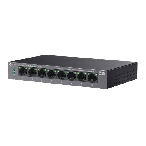 TP-LINK 5-PORT GIGABIT SWITCH, interfata 8× 10/100/1000Mbps RJ45 Ports (Ports 1–8 supports, LS108GP - imagine 3