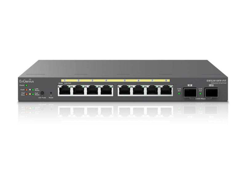 ENGENIUS Ethernet Switch, Gigabit, Poe, EWS2910FP-FIT