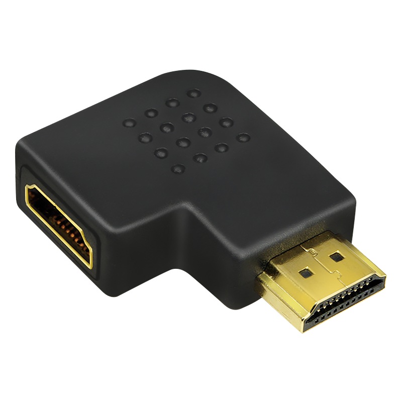 Logilink ADAPTOR video, HDMI (T) la HDMI (M), conectori auriti, in unghi de 90 grade, AH0008