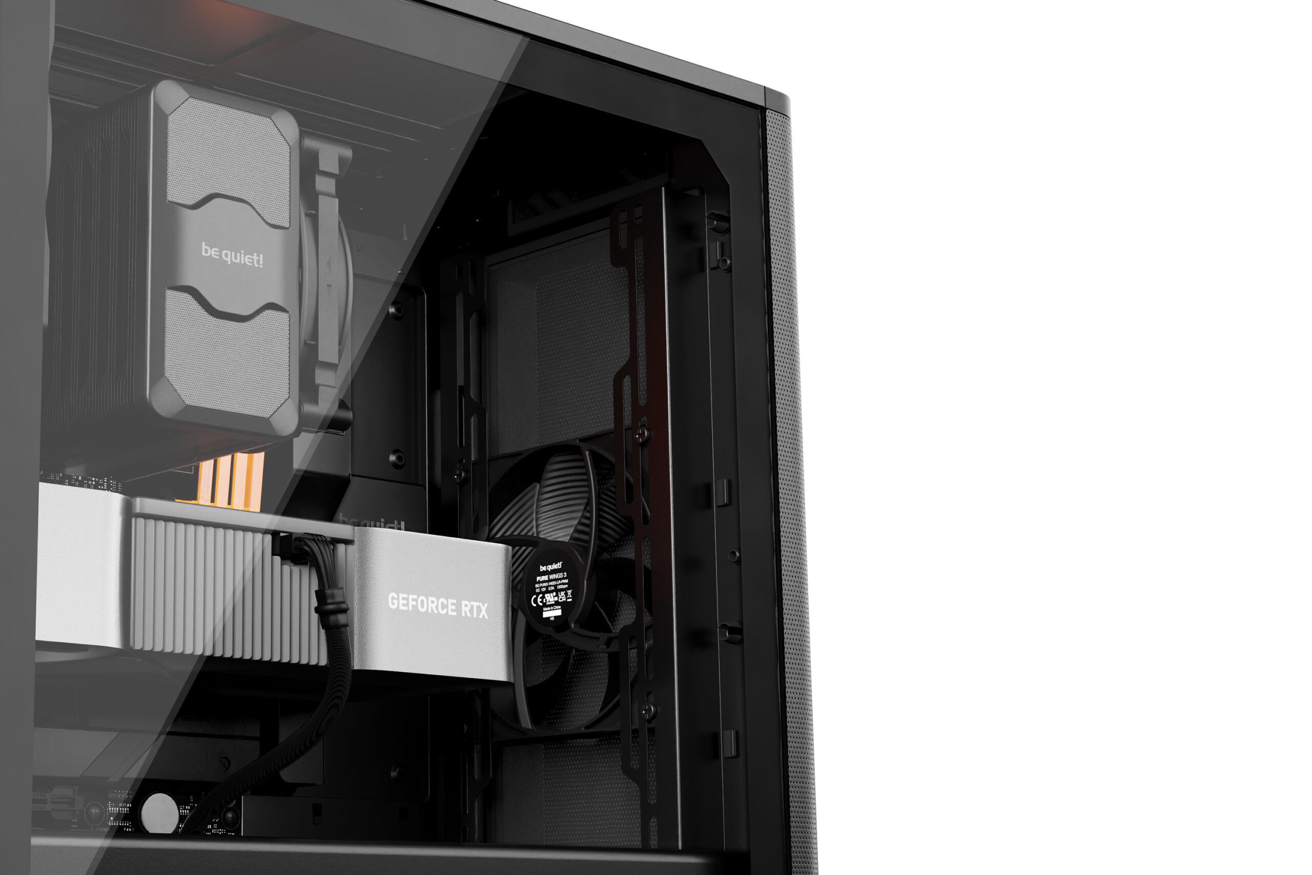 Be Quiet CARCASA PURE BASE 501, middle tower, gaming, fara sursa, suporta 6xfan, 2xfan inclus, BGW74 - imagine 7