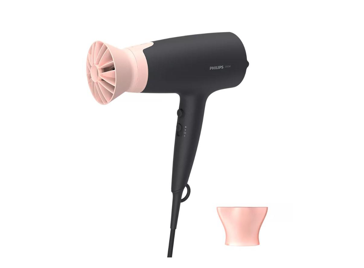 PHILIPS Uscator de par, 6 viteze, 6 trepte temperatura, 2100W, Negru-Roz, BHD350/10