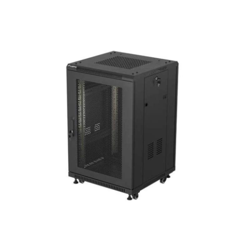 LANBERG Dulap rack 19 perete 18U/600X600 (FLAT PACK) WITH MESH DOOR, Self- assembly, FF01-6618-23B