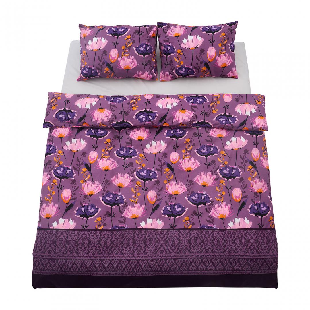 HEINNER Lenjerie dubla,100%bumbac,4 piese, Nuvia, HR-4BED-132-NVA