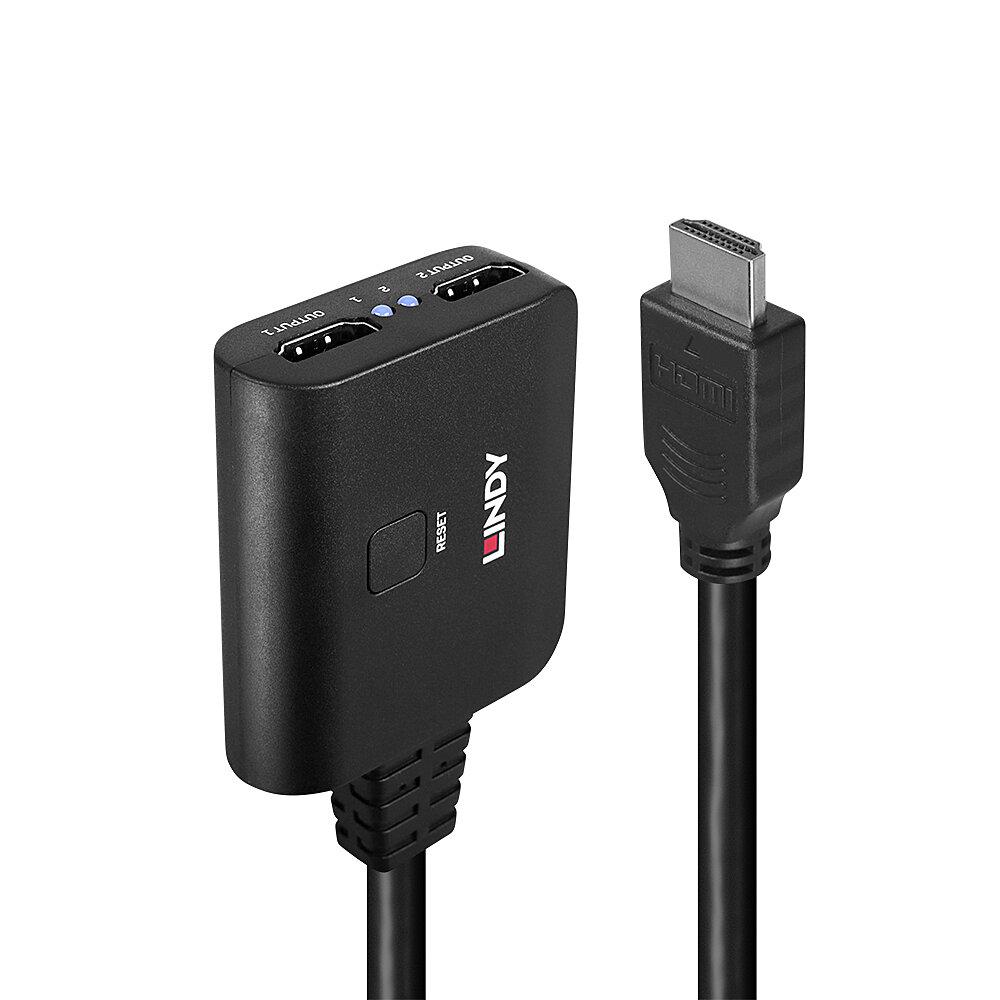 LINDY Cablu 2 porturi HDMI 4K60, latime de banda suportata 18Gbps, Chipset: GSV2006, LY-38356