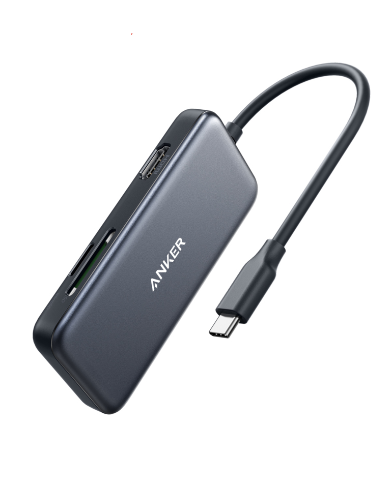 Anker DOCKING Station 5-in-1, porturi: 2 x USB-A 3.0, HDMI 4K @30Hz, microSD, SD, fara, A8334HA1
