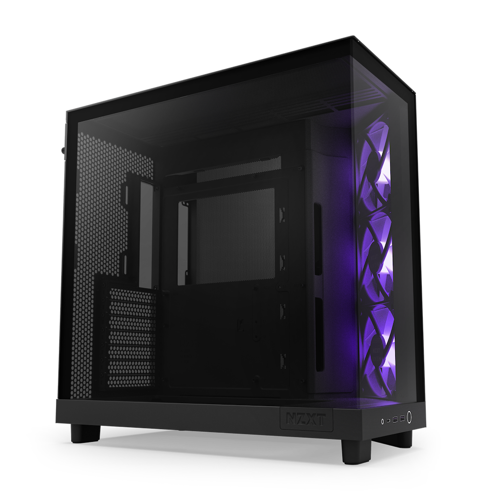 NZXT CARCASE H6 Flow RGB, Compact Dual-chamber, MiddleTower, Negru ", CC-H61FB-R1