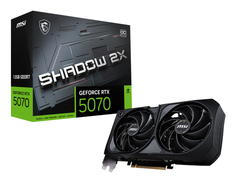 MSI GeForce RTX 5070 12GB SHADOW 2X OC VGA, GEFORCE RTX 5070 12G SHADOW 2X OC