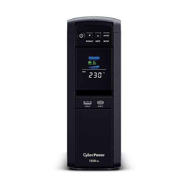 Cyber Power UPS Line Int. cu sin. pura, cu management, Tower, LCD, 1350VA/810W, AVR, CP1350EPFCLCD - imagine 3