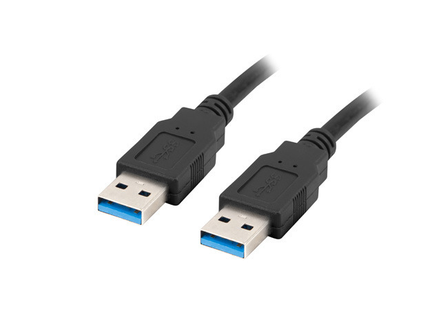 Lanberg Cablu USB-A M/M 3.0 1 m negru, CA-USBA-30CU-0010-BK