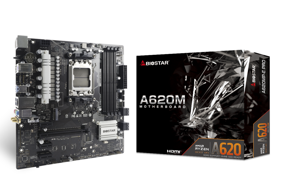 BIOSTAR Placa de baza, skt. AM5, chipset AMD A620, mATX, 4 x DDR5 max. 256 GB, USB 3.2, A620MPE PRO