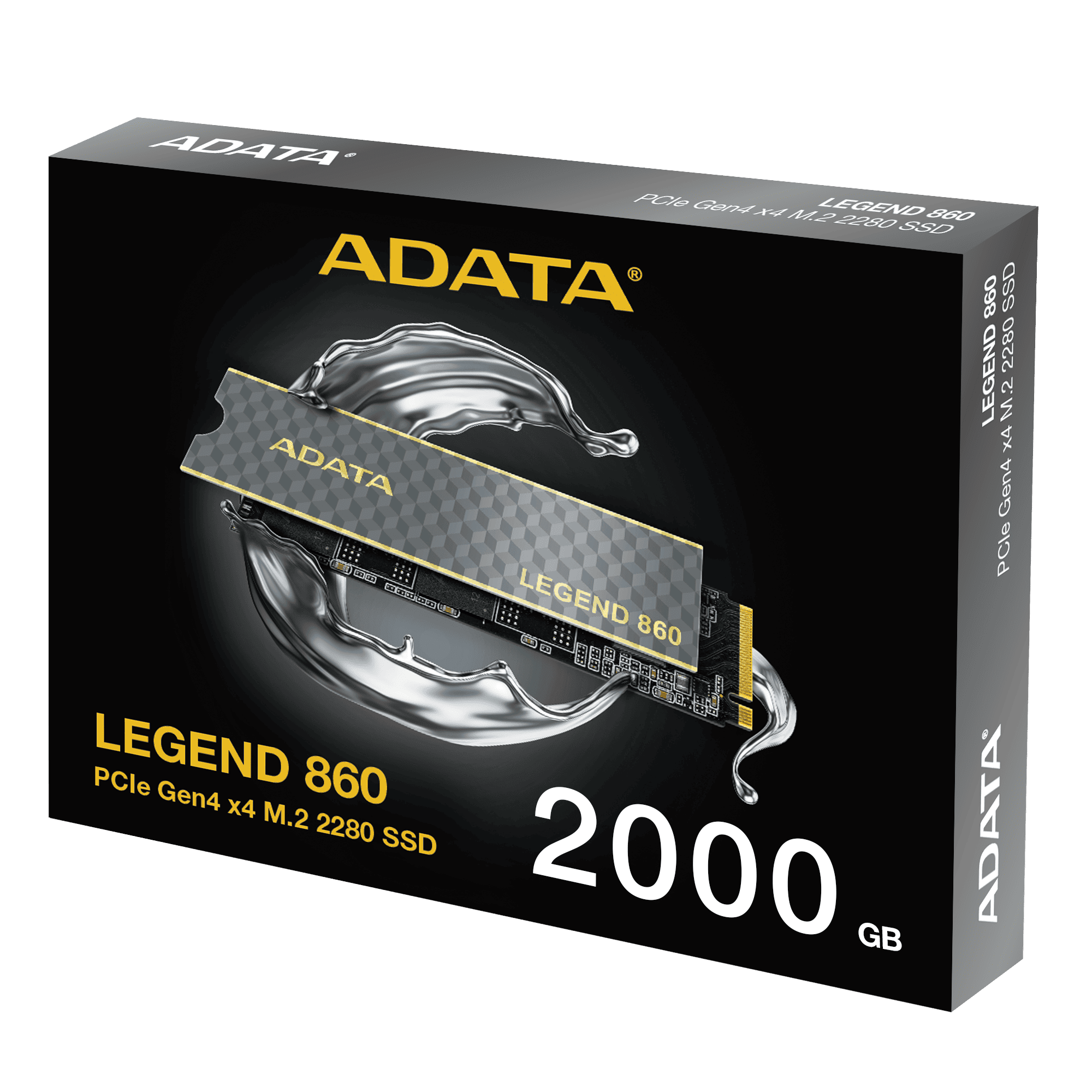 Adata SSD Legend 860, 2 TB, M.2 2280, PCIe Gen4x4, NVMe, R/W speed 6000MBs/5000MBs, SLEG-860-2000GCS - imagine 3