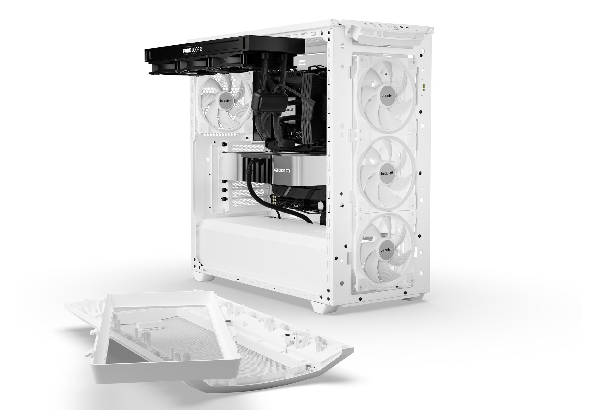 Be Quiet CARCASA Shadow Base 800 FX, middle tower, gaming, fara sursa, PSU shroud, 7 sloturi, BGW64 - imagine 6