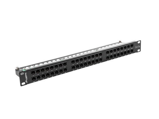 Lanberg Patch panel 48 porturi 1U Cat.5e UTP ng, PPU5-1048-B - imagine 2