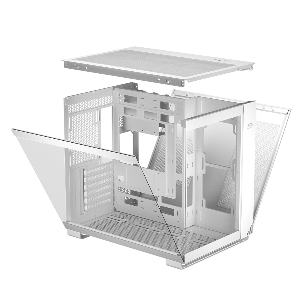 PCCOOLER CARCASA, Middle Tower, ATX, fara sursa, sticla securizata, alb, USB 3.2 gen 1 x, C3 T500 WH - imagine 3