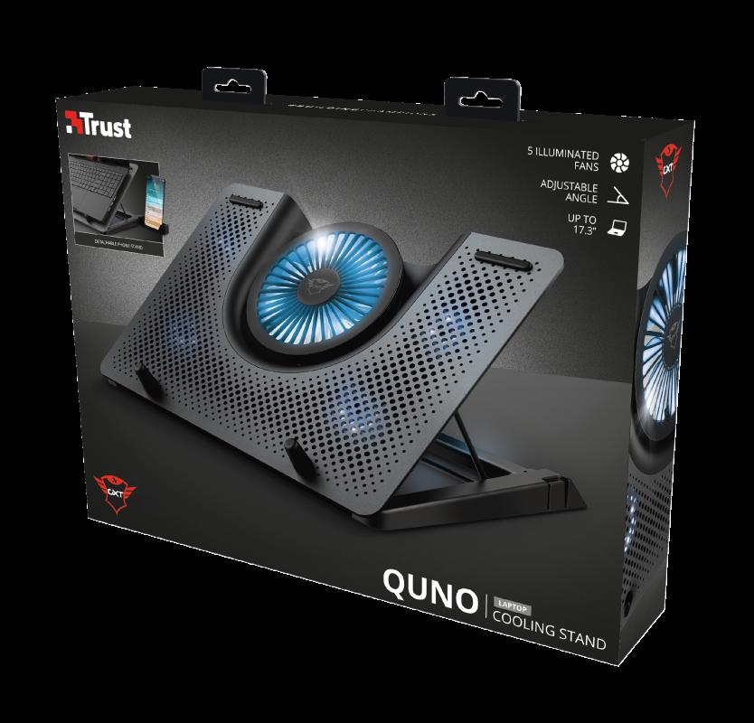 Trust STAND GXT 1125 Quno notebook 17, sita aluminiu, 4 x fan 5cm, 1 x fan 13 cm, LED, TR-23581 - imagine 8