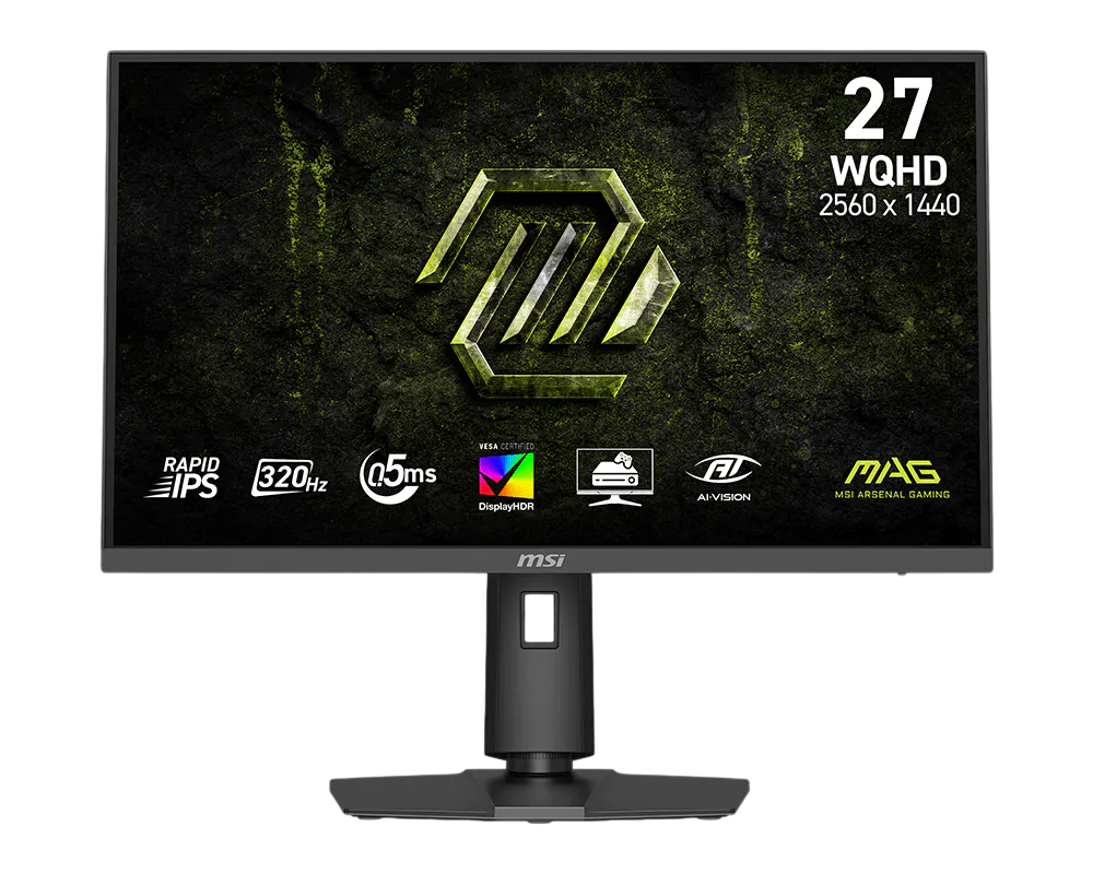 MSI Monitor, 27, Rapid IPS, WQHD, 2560x1440, HDMI, DisplayPort, Adaptive-Sync, Pivot, MAG 274QPF X32