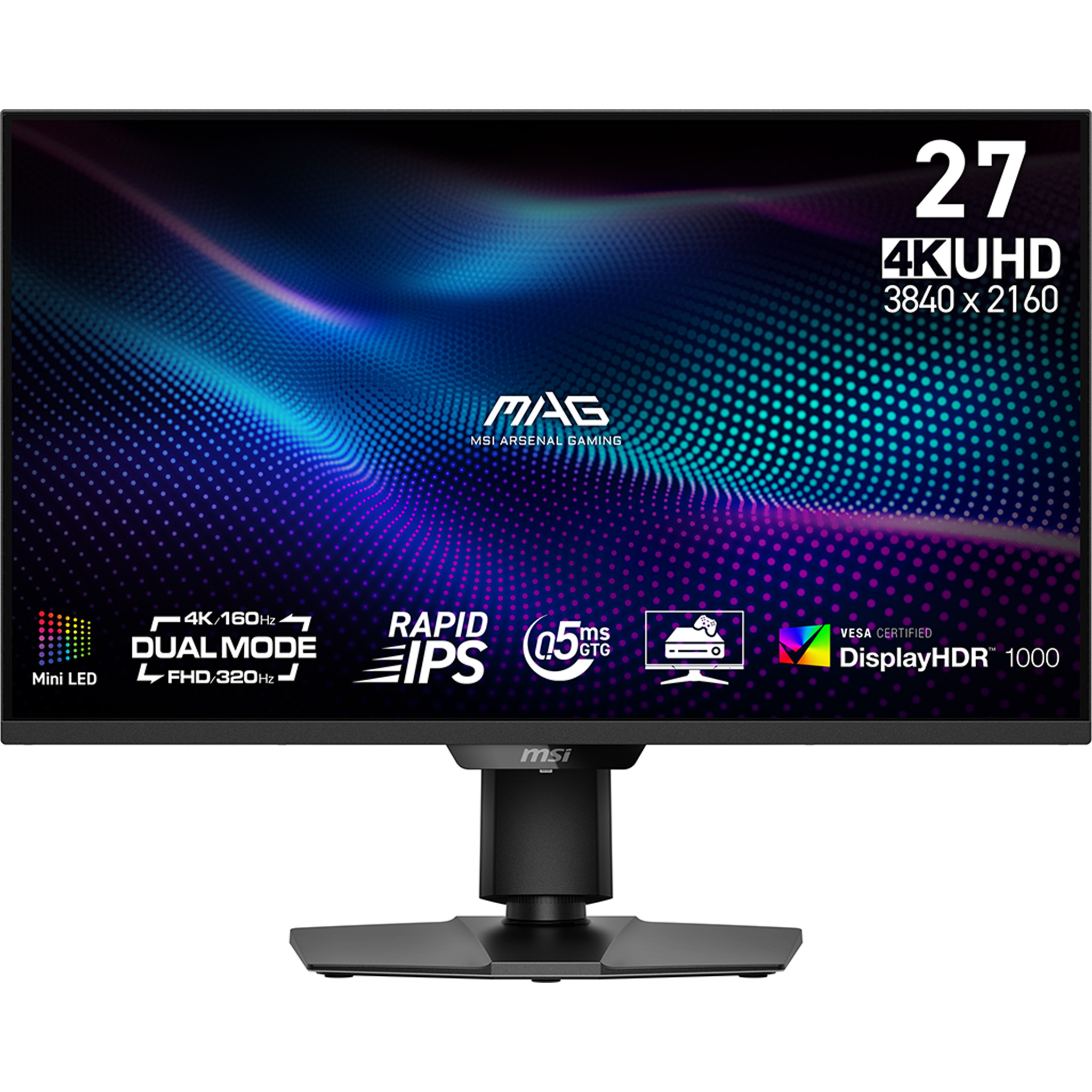 MSI MAG 274QPF X30MV 27inch Rapid VA MiniLED WQHD 300Hz 0.5ms 400 cd/m2 HDM2.1x2, MAG 274UPDF E16M