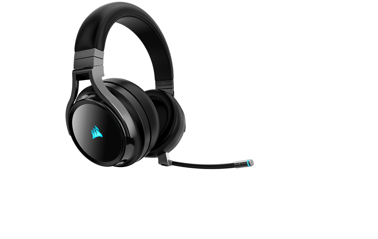 Corsair CASTI, Virtuoso RGB, wireless, cu fir, gaming, utilizare multimedia, mic pe, CA-9011185-EU - imagine 2
